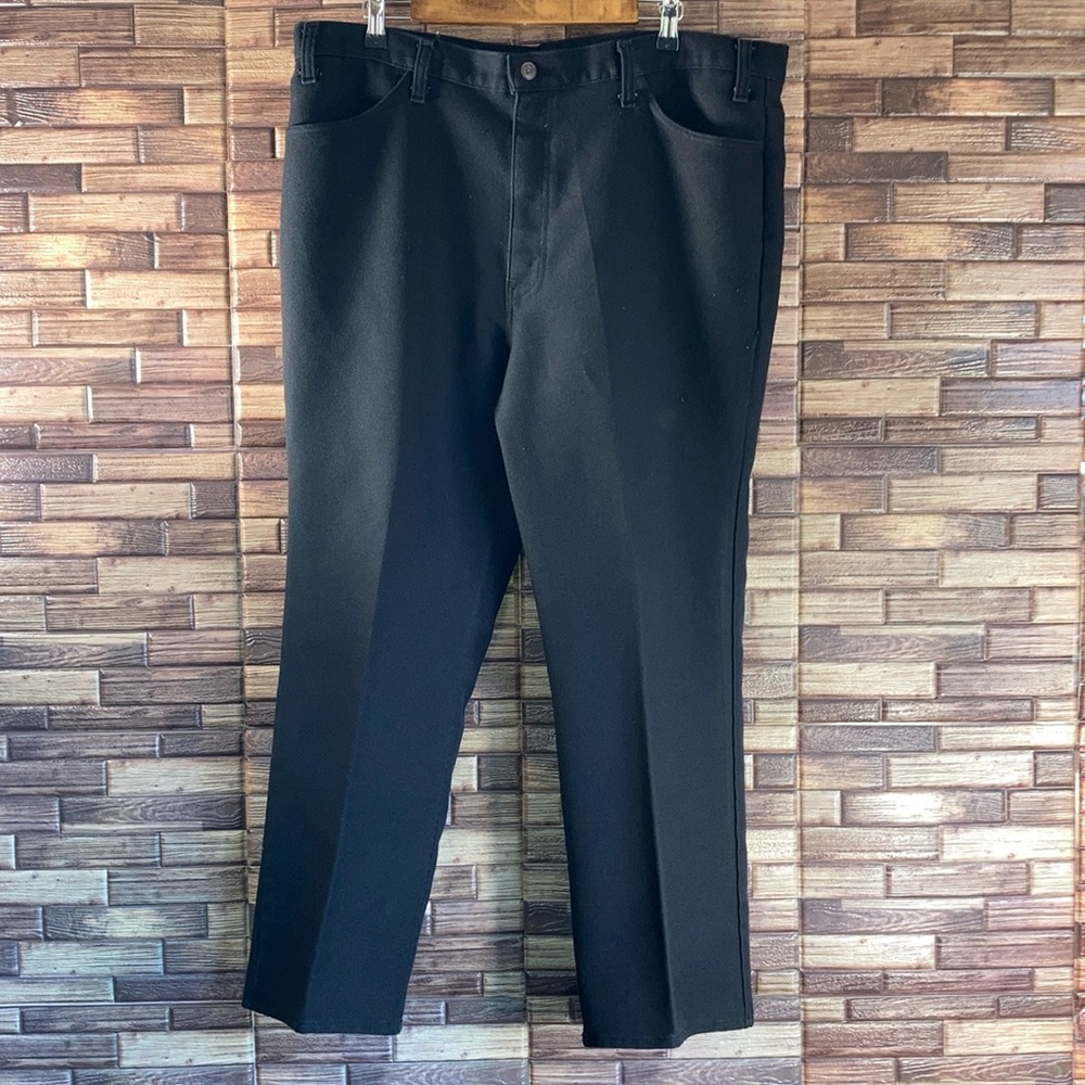 Mens Vintage Levi’s Black Dacron Pants Size 42x30 EUC